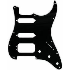 Plettri Fender Stratocaster HSS 11-Hole Mount 3-Ply Black Pickguard