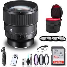 SIGMA Sony E (NEX) Camera Lenses SIGMA 85mm f/1.4 DG DN Art Lens for Sony E + 32GB SD Card