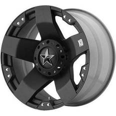 18" - Black Car Rims Wheels ROCKSTAR, 17x8 with 5 on on 4.75 Bolt Pattern