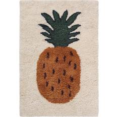 Beige Tissus Ferm Living Fruiticana Tufted Pineapple Rug 31.5x47.2"