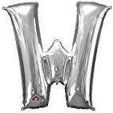 Barato Globos de letras Amscan Letter W Supershape Silver Foil Balloon 34/86cm P50