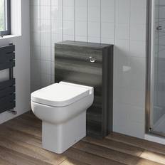 Toilets Artis 500mm Bathroom Toilet BTW Furniture Unit Pan Soft Close Charcoal Grey Modern