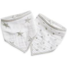 Machine Washable Drool Bibs Aden + Anais bandana bib 100% cotton muslindusty 2-pack