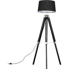 ValueLights Clipper Black Tripod Floor Lamp