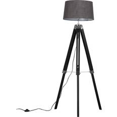 ValueLights Clipper Black Tripod Floor Lamp