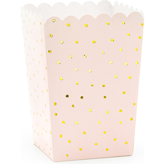 Lot De 6 Boîtes À Pop-Corn Dots Rose