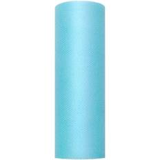 Feest Tafelkleden PartyDeco Tule stof op rol turquoise 30cm x 9meter Organza/mesh decoratie stoffen