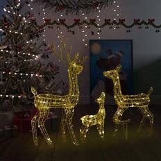 Lampes de Noël vidaXL Acrylic Reindeer Family Christmas Decoration 300 LED Warm White Lampe de Noël