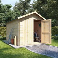 BillyOh Firewood Shed BillyOh 10 8 Log Cabin - Heavy Duty Apex Windowless Log Cabin Store