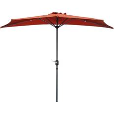 Horizon 2.7m half Terracotta Parasol Aluminium Crank Garden