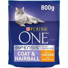 Purina ONE Cats Pets Purina ONE Coat and Hairball Dry Cat Food Chicken 800g
