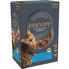 Encore Fish Broth Cat Food Pouches 5 - wilko