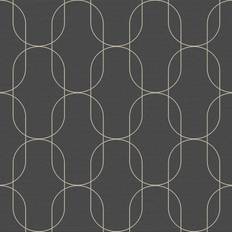 Superfresco Eternity Geometric Metallc Black/Gold Wallpaper