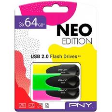 PNY USB-minnen PNY "USB-minne 64 GB (3 uds)