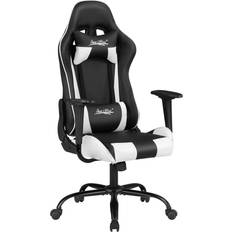 Gaming Chairs Gaming Chair Office Chair Desk Chair with Lumbar Support Headrest Armrest Task Rolling Swivel Ergonomic E-Sports Adjustable PC Gamer Chair (White)