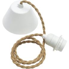 Illuminazione Interna Sospensioni PR Home Cordset Pendelaufhang E27 Textilkabel Jute Beige 120 cm Sospensione