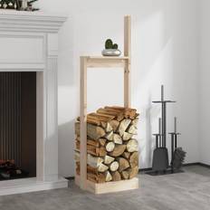 Accesorios de Chimenea vidaXL Soporte Para Leña Madera Maciza De Pino 33,5x30x110 Cm