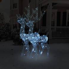 vidaXL Acrylic Reindeer Decorations 2 Christmas Lamp