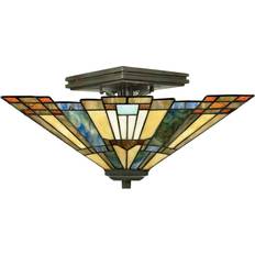 Bronzo Lampade a Sospensione QUOIZEL Inglenook Metallo Bronzo Valiant 2xE27 IP20 356 mm Dimmbar Lampada a Sospensione