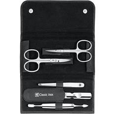 Produits pour les Ongles Zwilling Classic INOX Manicure Pedicure Set Nail Care Real Leather with Push Button 5 Pieces