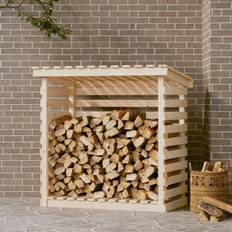 vidaXL Firewood Rack 108x73x108 cm Solid Wood Pine