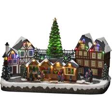 Konstsmide Mechanical Multicolour Christmas Village 39cm