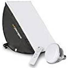 Walimex Pro Softbox 40 x 60 cm 45 W Bi Color LED I kraftfullt kontinuerligt ljus inklusive diffusor och fjärrkontroll I Färgtemperatur 3 000 – 6 000 K I För professionella foton och videor I lutbar, hög färgnoggrannhet