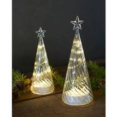 Sirius Figuritas Sirius Leuchtbaum Wave Tree 15 LED 26 cm Glas Klar Figurita