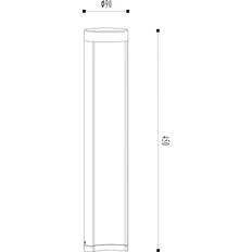 Lucide Iluminaciones de Poste Lucide Combo Baliza LED Con Pie Cilíndrico 45 cm Poste de protección