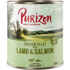 Purizon Kæledyr Purizon 12x800g Lam & Laks Adult hundefoder våd