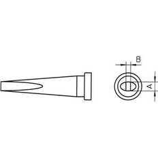 Weller Loddeverktøy Weller LT-L Soldering tip Chisel-shaped, long Tip