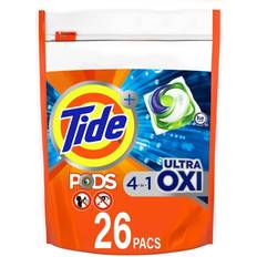 Tide Pods Ultra Oxi Liquid Detergent Pacs, 26 Count Packaging May