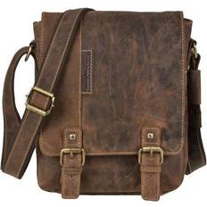 Greenburry Messenger-tasker Greenburry Umhängetasche Leder braun Messenger Bag VINTAGE 1812 Shop