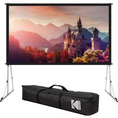 Projector Screens Kodak 150" Dual Portable Projector Screen with Stand and Carry Case Grey ONE SIZE