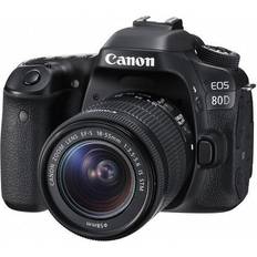 Cámaras Digitales Canon EOS 80D 1263C005 Black Digital SLR Camera with 18-55mm IS STM Lens KIT