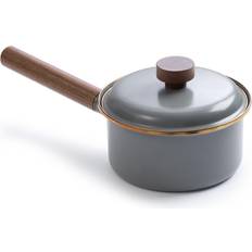 Barebones Barebones Camp & Hike Enamel Saucepan Slate Model: with lid