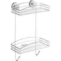Wenko Vacuum-Loc Wandregal Chrom 2 Etagen