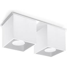 Focos Sollux Plafón Quad 2 x 40 cm GU10 Rectangular Foco