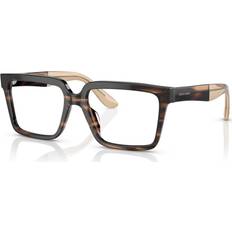 Giorgio Armani Square Eyeglasses, AR7230U55-o Shiny Striped Brown