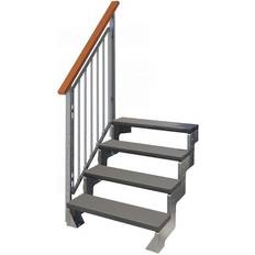 Ulkoportaat Dolle Ulkoportaat Gardentop Trimax, 540-660mm, yhdellä Nordic-kaiteella, antrasiitti
