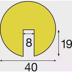 SHG KnuffiÂ edge protection, type B, 1 m piece, black yellow