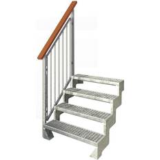 Ulkoportaat Dolle Ulkoportaat Gardentop Gallersteg, 1440-1760mm, yhdellä Nordic-kaiteella