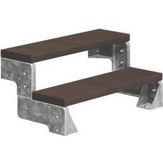 Outdoor Stairs Dolle Gardentop Trimax 100cm 2S utan räcke mörkbrun