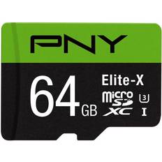 Microsdxc uhs 1 u3 PNY Technologies Elite-X 64GB microSDXC UHS-1 U3 Class 10 Memory Card