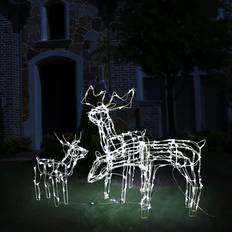 Iluminación Exterior Luces de Navidad vidaXL Renos De Luces 229 LEDs 3 Piezas Lámpara de Navidad