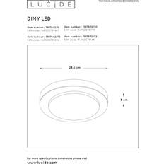 E Spotlights Lucide Zwarte Plafondlamp 28.6 cm 12W