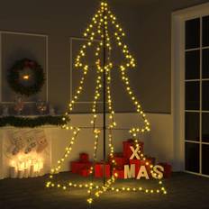 Lampes de Noël vidaXL Christmas Cone Tree 240 Leds 118x180 cm - Blanc Lampe de Noël