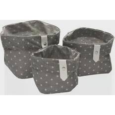 Versa "Set stapelbara Stars Grey Textil Fusion 3 Storage Box