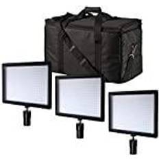 SH-360A ultratunna och lätta bi-färg LED-områdeljus tre-delad uppsättning med diffusfilter, kulhuvud och transportväska