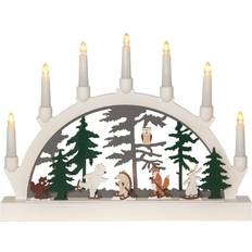 Multifarvet Adventslysestager Star Trading Forest Friends Adventslysestage